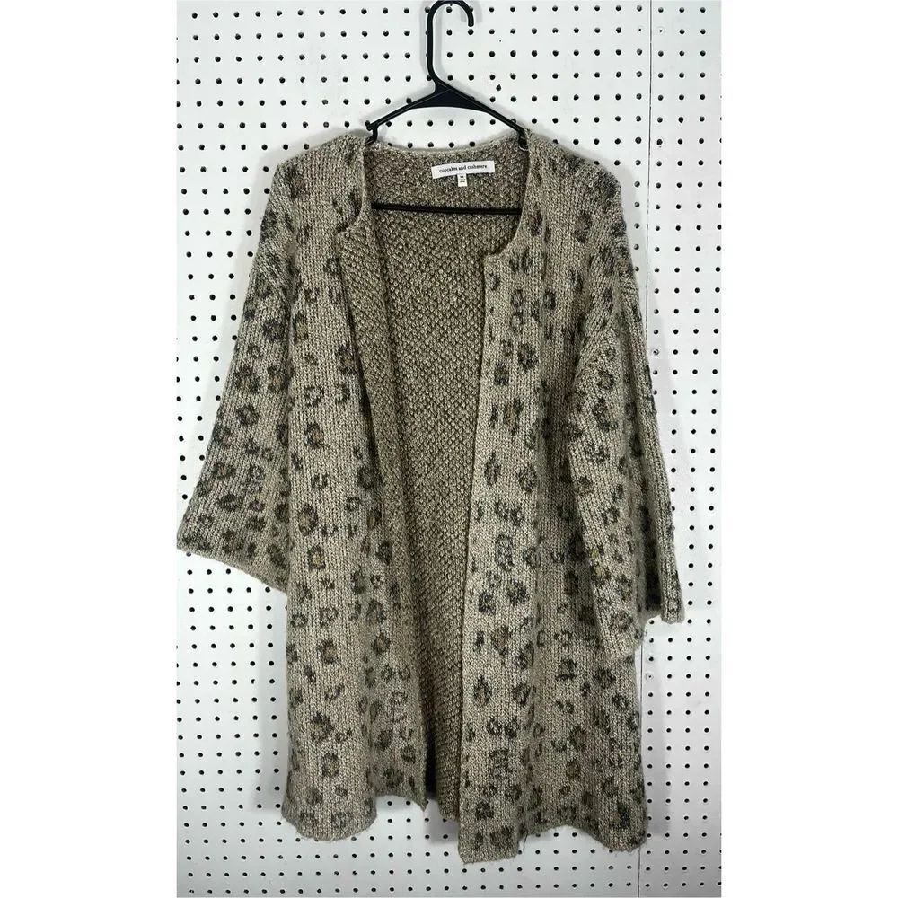 Cupcakes & Cashmere leopard print cardigan